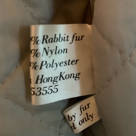 Girls Rabbit Fur Jacket Sz 10 - Picture 4 of 7